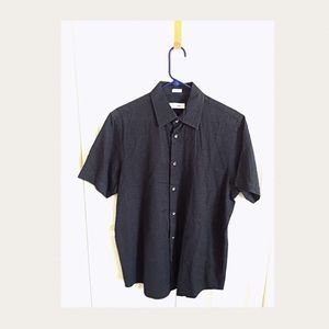 Calvin Klein Black Short Sleeve Button Down Shirt